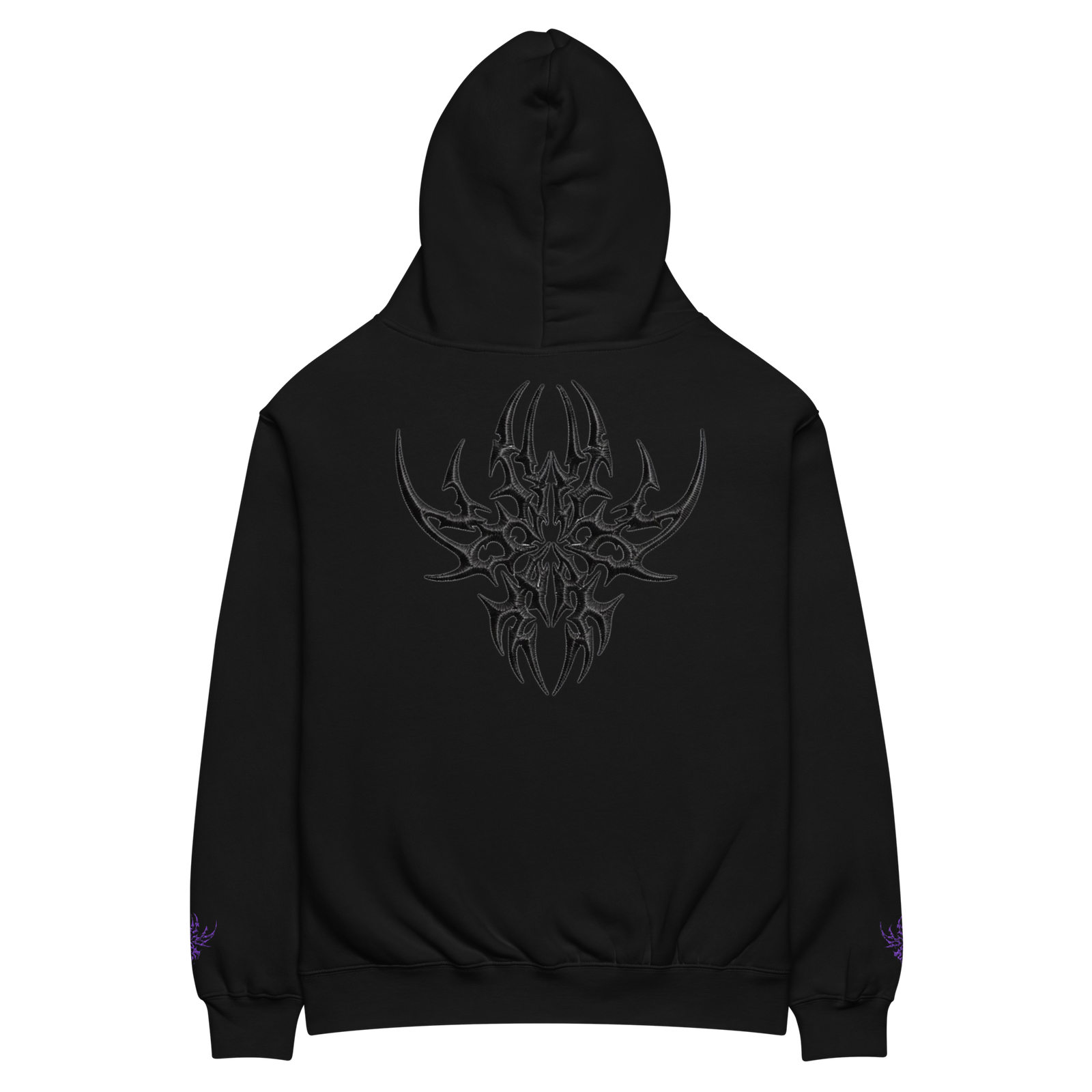 Lumevra CYBER COLLECTION Embroidered Purple Oversized Cotton x Fleece Hoodie