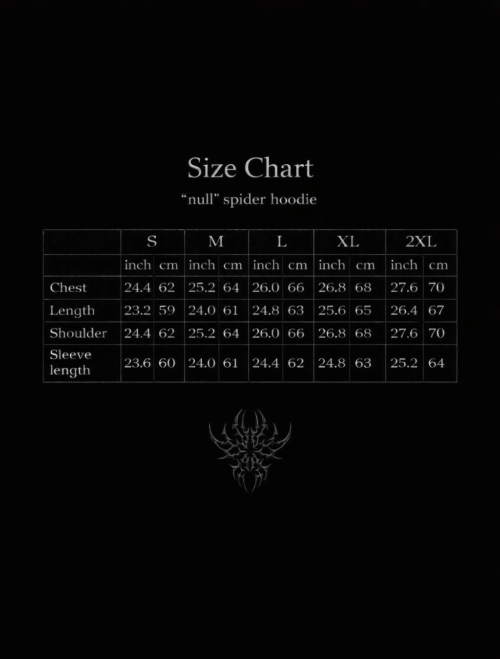 “null” spider hoodie