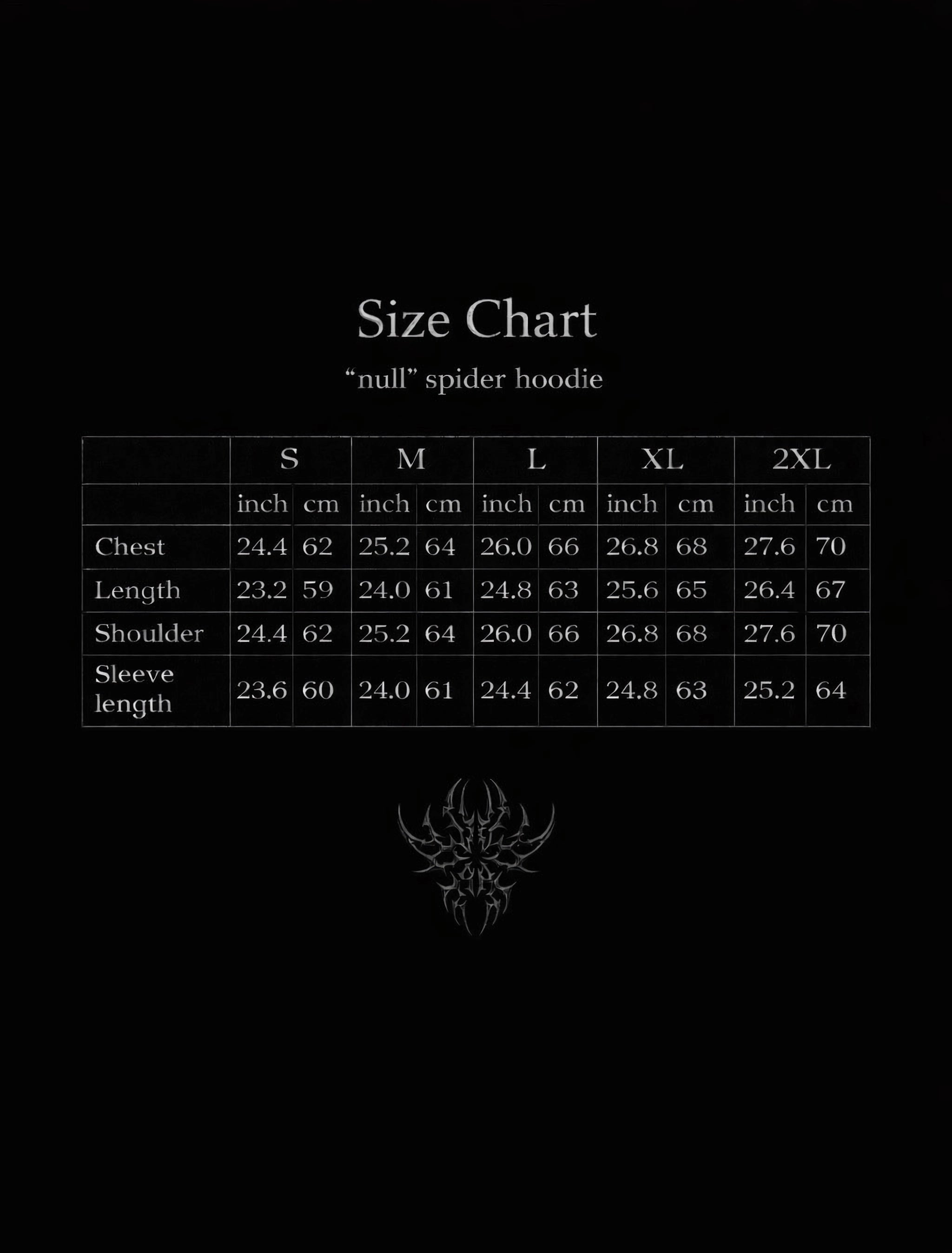 “null” spider hoodie