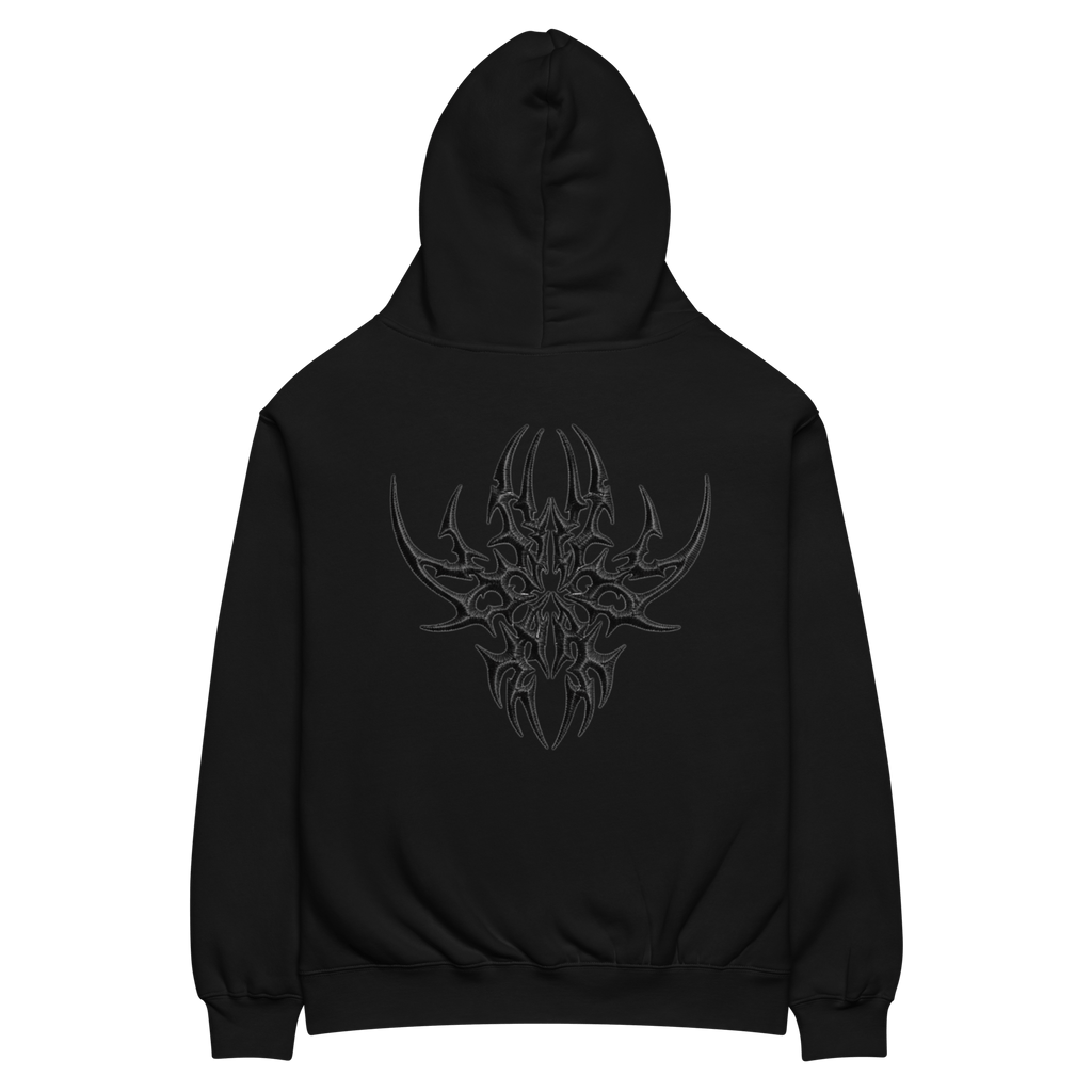 Lumevra CYBER COLLECTION Oversized Cotton x Fleece Black Hoodie - Lumevra - 