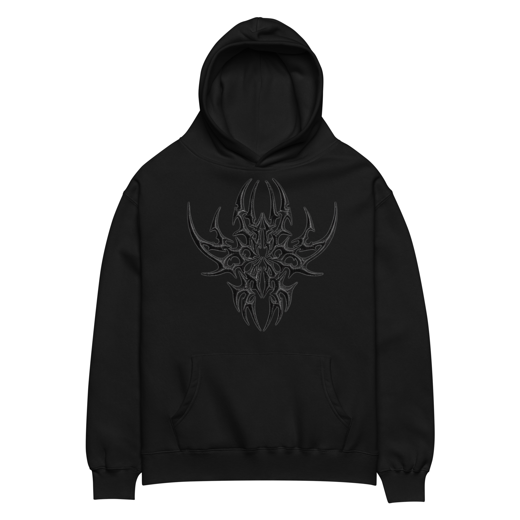 Lumevra CYBER COLLECTION Oversized Cotton x Fleece Black Hoodie - Lumevra - 