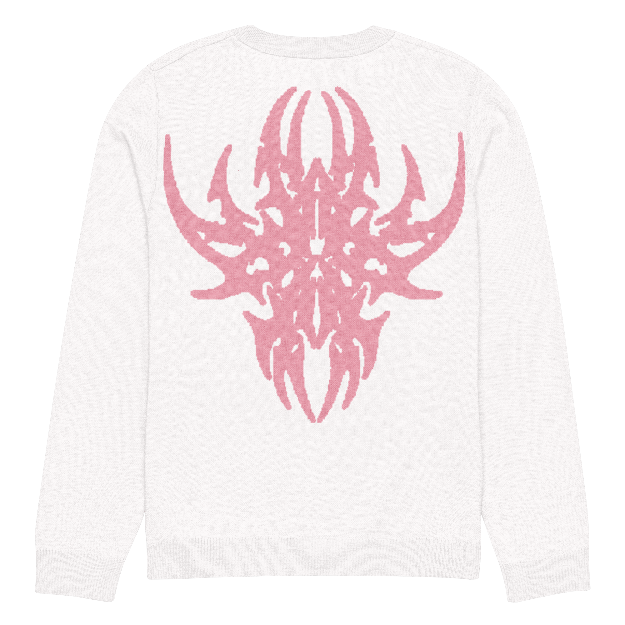 Lumevra CYBER COLLECTION Pink on White Knitted Sweater - Lumevra - 