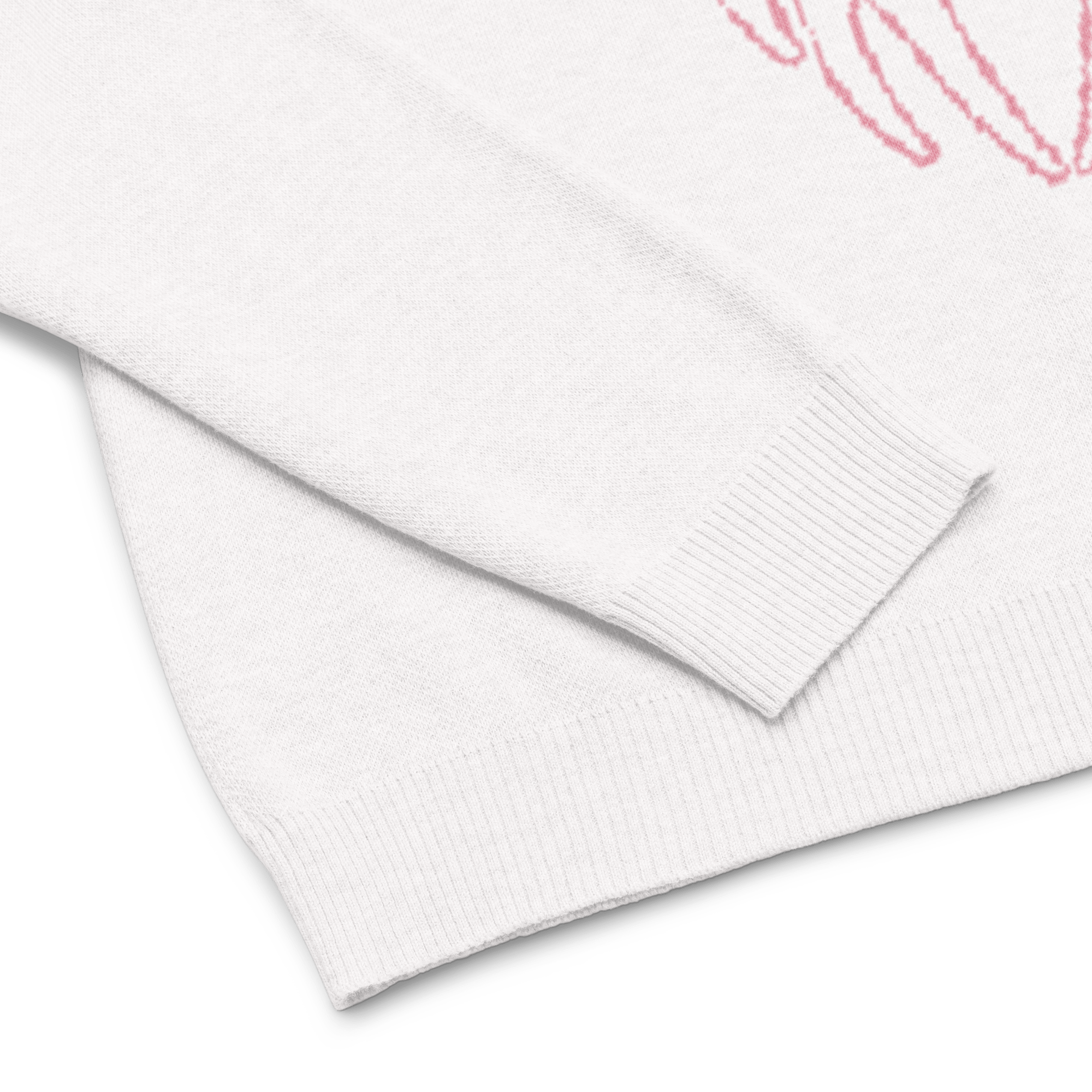 Lumevra CYBER COLLECTION Pink on White Knitted Sweater - Lumevra - 