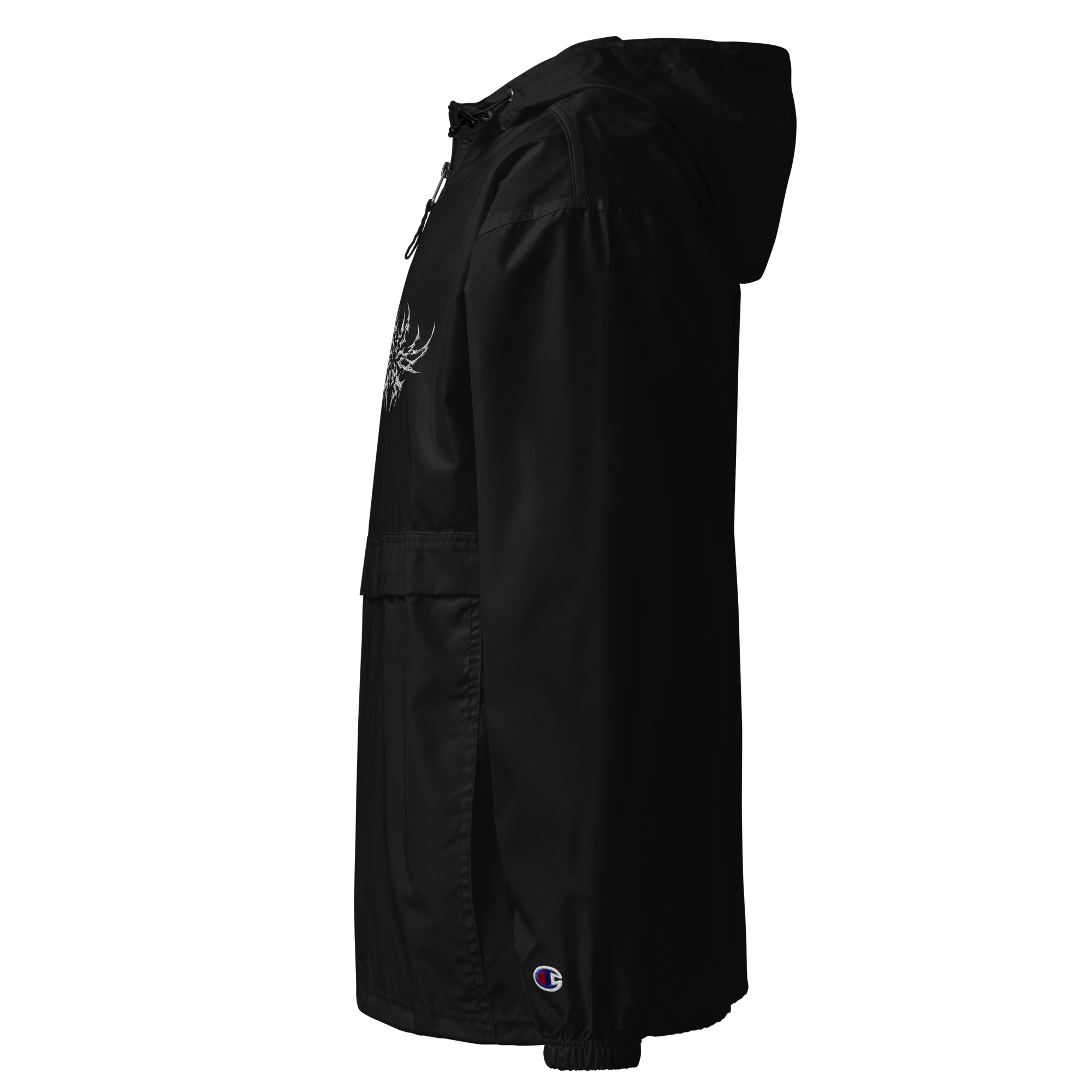 Lumevra x Champion CYBER COLLECTION Embroidered Black Packable Jacket - Lumevra - 