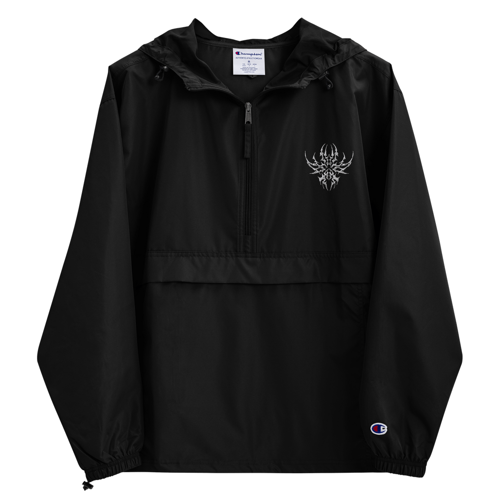 Lumevra x Champion CYBER COLLECTION Embroidered Black Packable Jacket - Lumevra - 