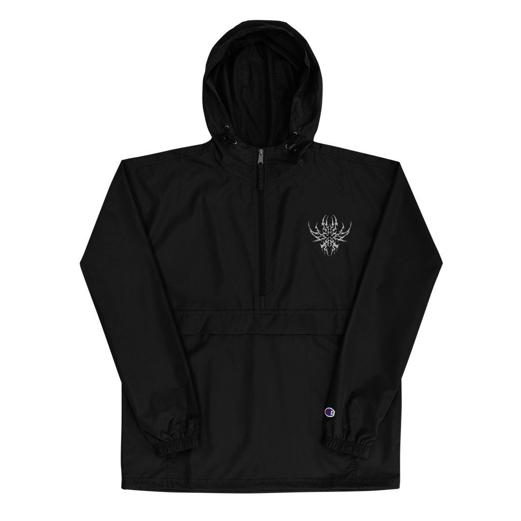 Lumevra x Champion CYBER COLLECTION Embroidered Black Packable Jacket - Lumevra - 